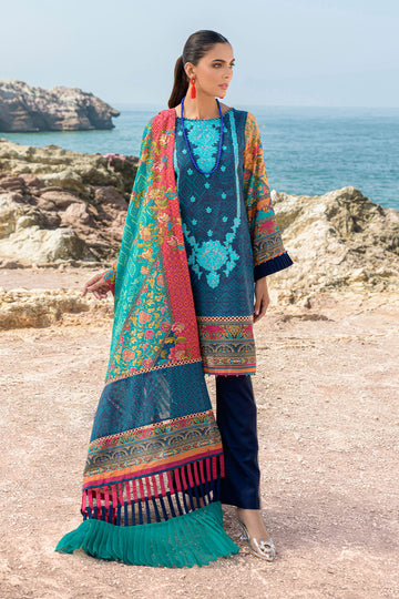 PURPLE HUE - Khaddar - Embroidered - Printed - Stitched - 2PC