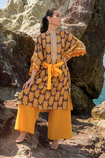 THEA - Khaddar - Embroidered - Printed - Stitched - 3PC