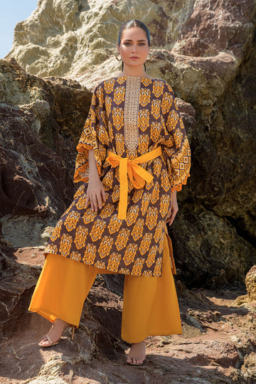 THEA - Khaddar - Embroidered - Printed - Stitched - 3PC